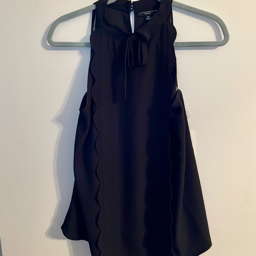NWT Victoria Beckham for Target black scallop top